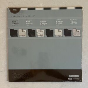 Creative Memories Tone-On-Tone Black & White Paper Pack